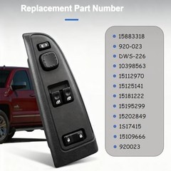 15883318 Master Power Window Switch w/Bezel Front Driver Side Fit for Chevy