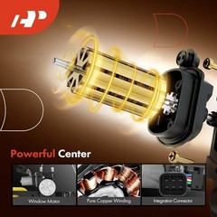 Electric Power Window Regulator with Motor Compatible with Rear Driver (LH)