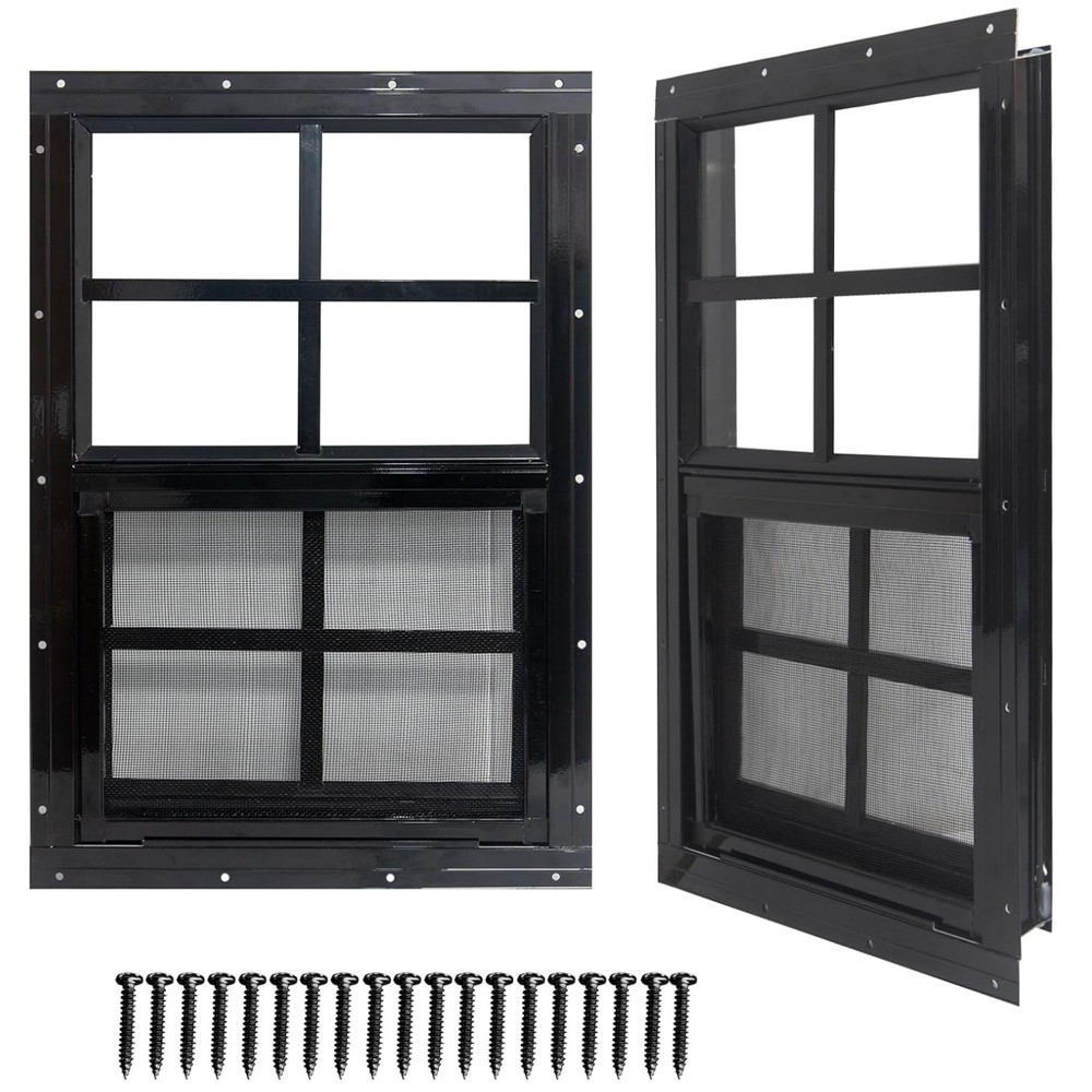 Small Sliding Windows for Shed, Chicken Coop – 2 Pack