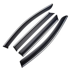 Window Rain Guard with Chrome Trim Compatible with Kia Sportage 2023 2024 2025