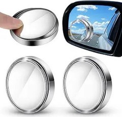 4 Pcs Blind Spot Mirrors 360 Degree 2 Inch Car Rear View Adjusta Color: Silver
