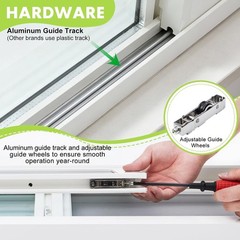 35.5×23.5 Basement Shed Slider Vinyl Windows Dual Pane Insulated Glass White