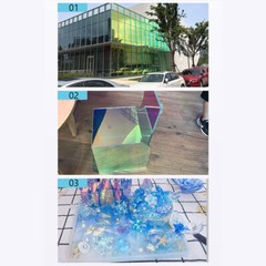 Dichroic Iridescent Window Film Rainbow Self Adhesive Glass Sticker Home Decor