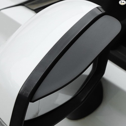 Car Rearview Rain Eyebrow Shield, Car Mirror Rain Protector Color: Solid Black