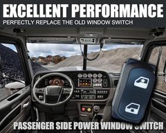 PC Passenger Side Power Window Switch Compatible with Peterbilt 1