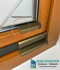 Casement Cover Profile with Seal | Weather Leg | Wooden Window Aluminium Protection Profile