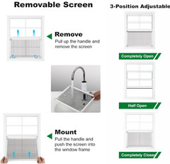 18″x23″ Shed Window 2-Pack with Tempered Glass for Outdoor Use