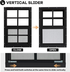 Shed Windows 2 Pack 18″x23″ with Tempered Glass for Coop, Barns, and Garage