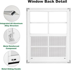 18″x23″ Shed Window 2-Pack with Tempered Glass for Outdoor Use