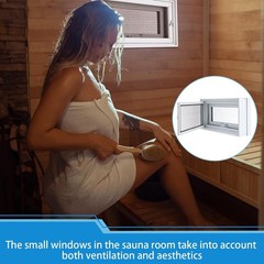 2 Pcs 16” x 8” Small Basement Windows White Aluminum Alloy Bathroom Window