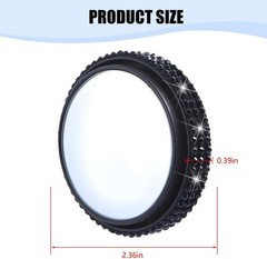 2″ Crystal Rhinestone HD Glass Blind Spot Mirror for Car, 2PCS 36 Color: White