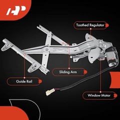 Power Window Regulator with 2-Pin Connector Motor Side Compatible Rear Driver