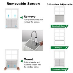 18″ x 27″ Shed Windows 2 Pack – Small Sliding Tempered Glass & Metal Screen, Flu