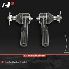 2 x Front Outer Tie Rod Ends, Compatible with Dodge Durango 1999, Dakota 1997