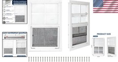 Durable 2 Pack Shed Windows 14″ x 21″ White
