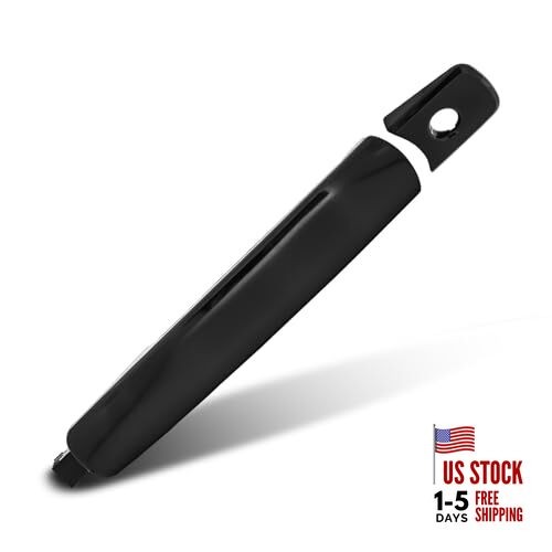 1pc Front Driver Left Side Black Exterior Door Handle w/Key Hole Compatible