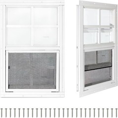Durable 2 Pack Shed Windows 14″ x 21″ White
