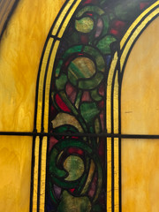 Antique Victorian Stained Glass Windows Set