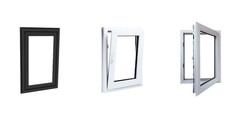 Elite Avora 24″ x 24″ Tilt and Turn Black Exterior and White Interior