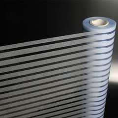 White Privacy Frosted Film Frost Glass Window Film Striped Shutters Sticker New