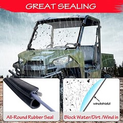 Front Windshield Compatible with Polaris Ranger Midsize 500 570 ETX EV Full