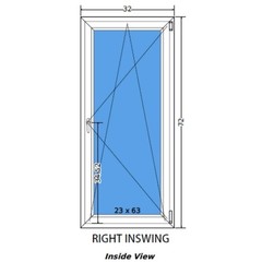 Elite Avora 32″ x 72″ Tilt and Turn in White Right