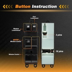 1 AUTO Power Window Switch for Subaru Impreza Sedan Window Control Switch for