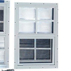 2 Pack 12×18 White Flush Mount Shed Windows Safety Glass Vertical Slider New