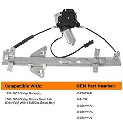 Rear Right Power Window Regulator with Motor for 1998-2003 Rear Passenger Side