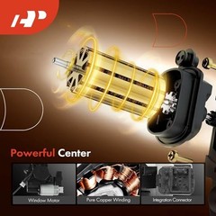 Front Right Electric Power Window Regulator with 2-Pin Front Passenger (RH)