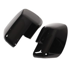 1 Pair Glossy Black Door Rear View Mirror Cover Cap Improve Appearance For HJRA