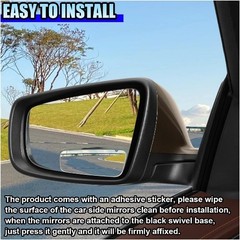 2PCS Frameless Rectangle Blind Spot Mirror for Car, Adjustabl Model: Frameless
