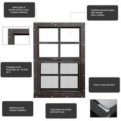 Flush Mount Shed Window Fiberglass Screen