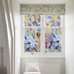 Self Adhesive Glass Window Sticker Film Privacy PVC Frosted Home Floral Bathroom