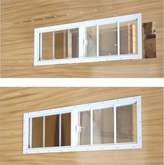 Shed Windows 2 Pack 10″X35″ Sliding Windows Transom Window With Tempered Glass