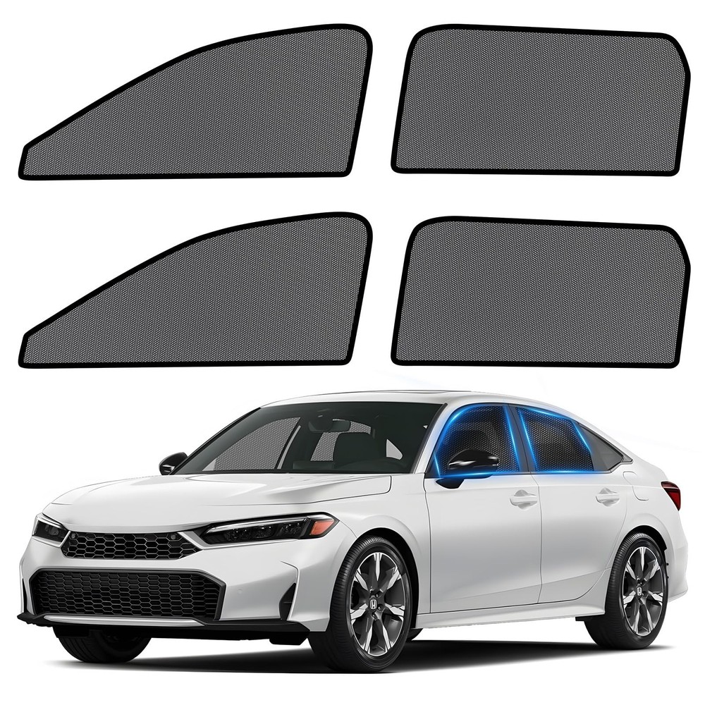 ZATOOTO Car Window Shades for Honda Civic 2022-2025, 4 Pack Honda Civic Sun S…