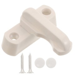 1 Set Reusable Door Padlock Safety Hasp Latch White Metal Lock