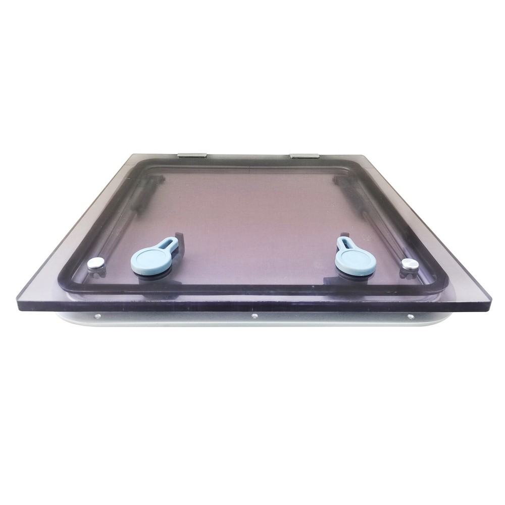 ISURE MARINE Boat Square Aluminum Alloy Frame Porthole Tempered Glass 500*500mm