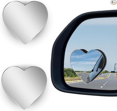 Heart Shaped Blind Spot Mirrors 2 Pack, Large Wide Angle Convex Mirror for Car S
