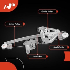 Power Window Regulator Without Motor Compatible with Cadillac Rear Driver (LH)