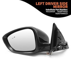 Left Driver Side Mirror Assembly Compatible with 2018-2022 Accord LX Sport