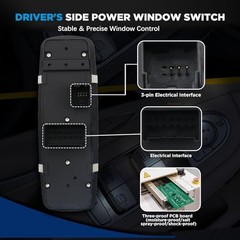 Driver Power Window Switch w/o Power 2 Door – Without Mirror Folding