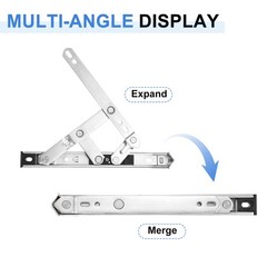 4Pcs Casement Window Hinge, 8-inch Stainless Steel Friction Stay Hinges