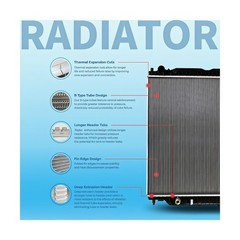 Rayten Aluminum Radiator Compatible with Cadillac Escalade 6.0 V8 2002-2006, …