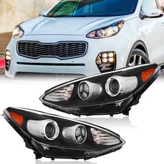 Headlight Assembly Compatible with 2017-2022 Kia Sportage, Halogen A pair