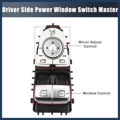 Power Window Switch, Front Left Driver Side Window Control Switch