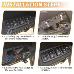 Front Left Driver Power Window Switch for Nissan Altima 2.5L 2009-2013 Black