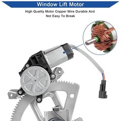 Obaee Window Regulator with Motor Front Left Driver Side, Replace 748-212 | Comp