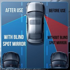 2Pcs Blind Spot Mirrors, Removable Adjustable Angle Round Wid Color: 2Pcs-Oval