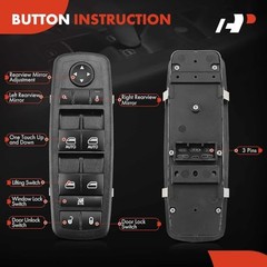 Front Driver Side Master Power Window Switch Compatible with Chrysler